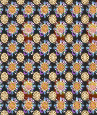 Gri ve bej renkli çiçekler. Renkli Bahar Temalı, pürüzsüz bir arka plan. Düz Çiçek Elementleri Tasarım Raster illüstrasyonu. Çiçekli, suluboya desenli kusursuz çiçek deseni.