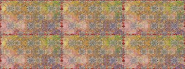 Çiçek çelengi. Raster illüstrasyonu. Kıvırcık, parlak örgü. Güzel, parlak, pürüzsüz kumaş, tuval. Eski moda arka plan. Şablon, pürüzsüz, çiçekli kenar..