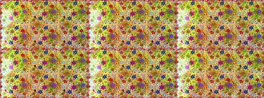 Çiçek süsü ile kusursuz desen. Raster illüstrasyonu. Sarı renkte çiçekler.