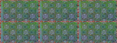 Raster Henna tarzı. Etnik Mandala havlusu. Kusursuz süs izi. Sınır Kızılderili çiçekli paisley patten. Tebrik kartı arkaplanı, boyama kitabı, arkaplan, tekstil için kullanılabilir.