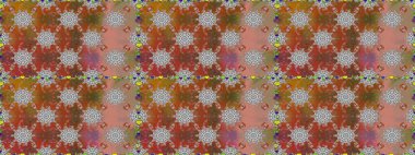 Çiçek ve yapraklı çiçek deseni. Küçük çiçekli şirin bir desen. Raster illüstrasyonu.