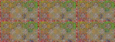 Moda arka planında parlak buketler. Sevimli, pürüzsüz desenli, küçük çiçekli, klasik tarzda. Raster illüstrasyonu. Kumaş, duvar kâğıdı ve kağıda yazdırmak için gelişen arkaplan.