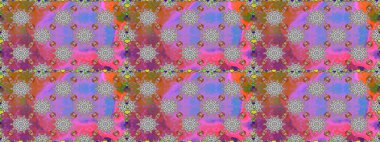 Suluboya kusursuz desen. Çiçek izi. Suluboya tarzında mor renkte çiçekler.