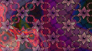 Nazik romantik baskı. Tatil havası. Raster güzel bir çiçek deseni çizmiş. Bahar mevsimi.