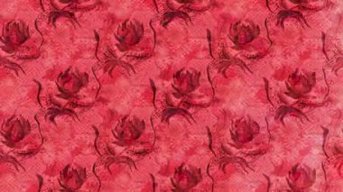 Renkli unsurlarla hareketli arka plan görüntüleri. Çiçekler. Eski model. Bayrak tarzı. Video kaydı. Şablon. Döngü. Kusursuz.. 