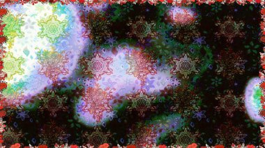 Çiçekli, pürüzsüz bir desen. Yumuşak, bahar çiçekleri siyah renklerde. Raster çiçekleri klasik tarzda çizilmiş. Raster illüstrasyonu.