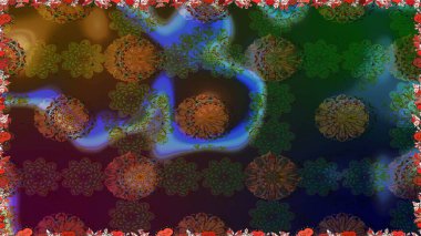 Doodle tarzı. Kahverengi renkli çiçekler. Tekstil ve kapak tasarımı için mükemmel. El çizimi dikişsiz sonbahar çiçekleri deseni. Renkli, kahverengi, pürüzsüz desen.