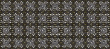 Şam, tasarım için kusursuz desen. Kahverengi, gri ve bej renklerde, altın elementlerle pürüzsüz desen.