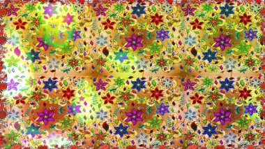 Sarı ve bej renkli çiçekler. Küçük çiçekte sevimli çiçek deseni var..