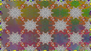 Parlak renkli çiçekleri ve kahverengi ve gri renkli yaprakları olan şaşırtıcı, pürüzsüz çiçek deseni. Moda baskıları için zarif bir şablon. Modern çiçek arkaplanı. Halk stili.