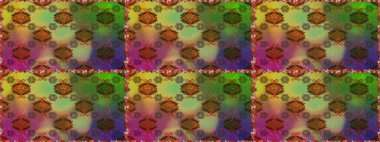 Güzel kumaş deseni. Raster illüstrasyonu. El çizimi. Çiçekler, dallar, otlar ve çiçekler.