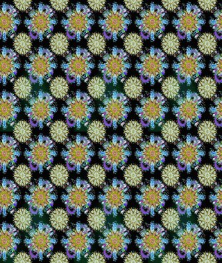 Raster çiçekli arka plan. Renkli Yaz Temalı Kusursuz Arkaplan. Güzel kumaş deseni. Düz Çiçek Elementleri Tasarımı. Yazdır. Sevimli, pürüzsüz desen.