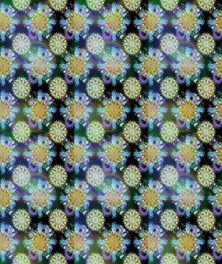 Küçük çiçekteki sevimli çiçek deseni. Tarafsız ve mavi renkte çiçekler.