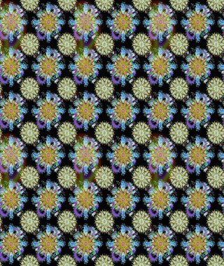 Renkli Bahar Temalı Kusursuz Arkaplan. Siyah ve nötr renklerde çiçekler. Düz Çiçek Elementleri Tasarımı. Güzel çiçek deseni..