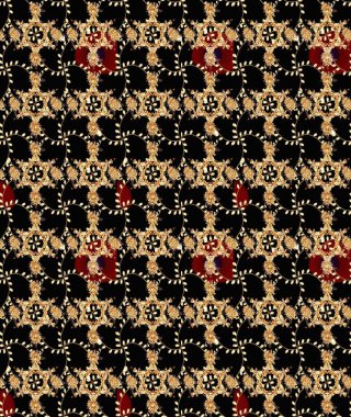 Paisley el çizimi elementler. Ev dekoru. Fantezi çiçekli kusursuz desen, doğal duvar kağıdı, çiçek desenli kıvrım çizimi..