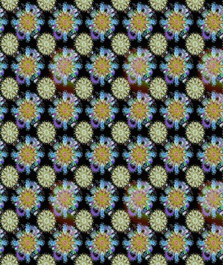 Siyah ve nötr renklerde çiçekler. Küçük çiçekte sevimli çiçek deseni var..