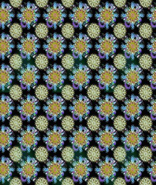 Raster çiçekli arka plan. Renkli Yaz Temalı Kusursuz Arkaplan. Güzel kumaş deseni. Düz Çiçek Elementleri Tasarımı. Yazdır. Sevimli, pürüzsüz desen.