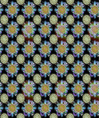 Siyah ve nötr renklerde çiçekler. Küçük çiçekte sevimli çiçek deseni var..