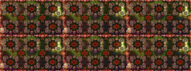 Çiçekli karalama şeklinde Raster çiçek deseni. Yumuşak, bahar çiçekli arka plan. Kahverengi renkte çiçekler.