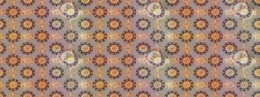 Nazik, sevimli çiçek arkaplanı. Çiçekli karalama şeklinde Raster çiçek deseni. Gri ve bej renkli çiçekler.