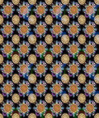 Moda baskıları için zarif bir şablon. Halk tarzı. Parlak renkli çiçekleri ve siyah ve bej renklerinde yaprakları olan şaşırtıcı, pürüzsüz çiçek deseni. Modern çiçek arkaplanı.