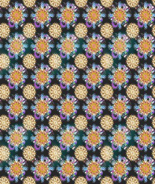 Düz Çiçek Elementleri Tasarımı. Çocuk stili. Çiçekli, kusursuz bir arkaplan. Renkli Bahar Teması Kusursuz Arkaplan.