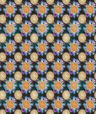 Düz Çiçek Elementleri Tasarımı. Çocuk stili. Çiçekli, kusursuz bir arkaplan. Renkli Bahar Teması Kusursuz Arkaplan.