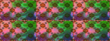 Düz Çiçek Elementleri Tasarımı. Renkli Yaz Temalı Kusursuz Arkaplan. Yeşil renkli çiçekler. Çiçekli pürüzsüz retro desen.