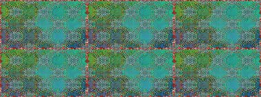 Parlak çiçekli kolaj çiçekleri yeşildir. Çiçek tasarımı için inanılmaz bir kolaj cenneti tarzı. Çiçekli zambaklar dikişsiz arkaplan.