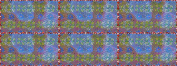 El çizimi çiçekli, pürüzsüz bir desen. Mavi arka planda. Çocuksu tasarım. Tekstil, kumaş, ambalaj, hatıra defteri için güzel çiçek arkaplanı..