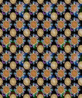 Moda baskıları için zarif bir şablon. Halk tarzı. Parlak renkli çiçekleri ve siyah ve bej renklerinde yaprakları olan şaşırtıcı, pürüzsüz çiçek deseni. Modern çiçek arkaplanı.