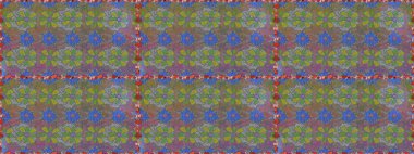 Gri renkli parlak çiçekli halı ile kusursuz desen..