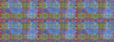 El çizimi çiçekli, pürüzsüz bir desen. Mavi arka planda. Çocuksu tasarım. Tekstil, kumaş, ambalaj, hatıra defteri için güzel çiçek arkaplanı..