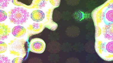 Hediye ambalaj kağıdı, tebrik kartları, posterler ve pankart tasarımı. Raster düz çiçek çizim deseni. Gri ve yeşil renkte çiçekler.