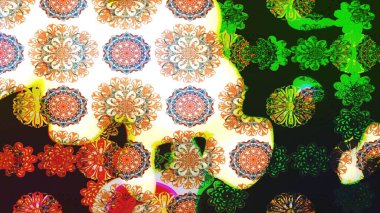 Moda baskıları için zarif bir şablon. Küçük renkli çiçekler. Robot resim. Çiçekli bahar çiçekleri. Küçük çiçekte güzel bir desen. Motley illüstrasyonu.