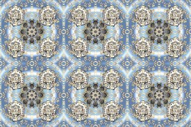 Tarafsız, gri ve mavi renklerde, altın elementli, pürüzsüz desen. Şam tasarım için kusursuz desen.