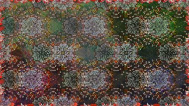 Tekstil, kumaş, ambalaj, hatıra defteri için hoş bir çiçek arkaplanı. Çocuksu tasarım. El çizimi çiçekli, pürüzsüz bir desen. Gri arkaplanda.