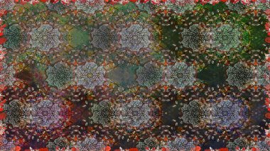 Tekstil, kumaş, ambalaj, hatıra defteri için hoş bir çiçek arkaplanı. Çocuksu tasarım. El çizimi çiçekli, pürüzsüz bir desen. Gri arkaplanda.