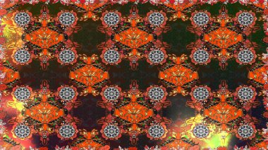 Çiçekli el, pürüzsüz desen çizmiş. Modern gelişim kahverengi ve gri raster arka plan duvar kâğıdı illüstrasyonu klasik çizgili iz sürme desenli çiçekler, çiçekli süsler.