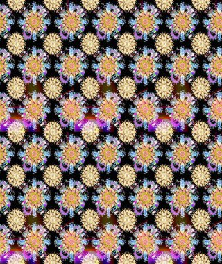 Siyah ve bej renkli çiçekler. Çiçeksiz desenli arka plan, yaz çiçekleri. Düz Çiçek Elementleri Tasarımı. Renkli Bahar Teması Kusursuz Arkaplan.