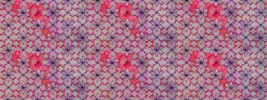 Raster illüstrasyonu. Çiçeksiz desenli arka plan, darbeler, sıçramalar, yaz çiçekleri. Tarafsız ve gri renkte çiçekler.