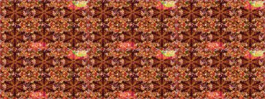 Kahverengi renklerde, altın elementli, pürüzsüz bir desen. Şam tasarım için kusursuz desen.