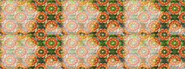 Damask altın soyut çiçek bej renklerde pürüzsüz desen. Raster illüstrasyonu. Süsleme.