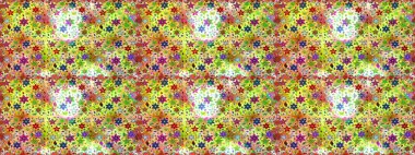 Sarı renkli çiçekler. Çiçeklerle kusursuz desen. El çizimi. Suluboya çizimi.