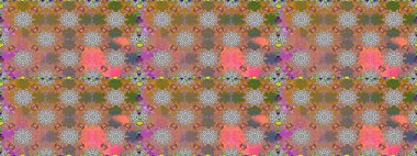 Kusursuz bir geçmişi var. Raster illüstrasyonu. Tomurcukları çiçek olan sevimli bir çiçek deseni. Eski usul. Kumaş, tekstil, duvar kağıdı baskısı için. Raster..