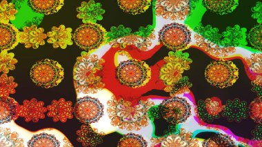 Nazik, sevimli çiçek arkaplanı. Çiçekli karalama şeklinde Raster çiçek deseni. Kahverengi ve gri renkte çiçekler.