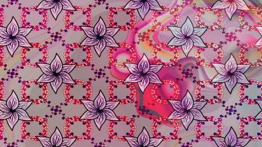 Elle çizilmiş çiçek desenli Raster çizimi. Çocuksu tasarım. Tarafsız ve gri arka planda. Tekstil, kumaş, ambalaj, hatıra defteri için güzel çiçek arkaplanı..