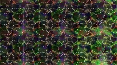 Renkli unsurlarla hareketli arka plan görüntüleri. Çiçekler. Eski model. Bayrak tarzı. Video kaydı. Şablon. Döngü. Kusursuz.. 