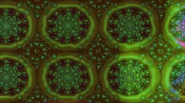 Renkli unsurlarla hareketli arka plan görüntüleri. Çiçekler. Eski model. Bayrak tarzı. Video kaydı. Şablon. Döngü. Kusursuz.. 