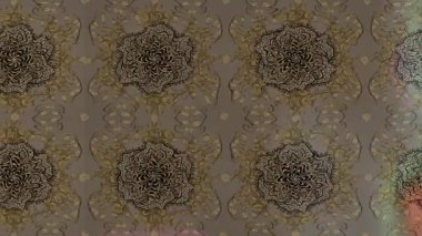 Renkli unsurlarla hareketli arka plan görüntüleri. Çiçekler. Eski model. Bayrak tarzı. Video kaydı. Şablon. Döngü. Kusursuz.. 